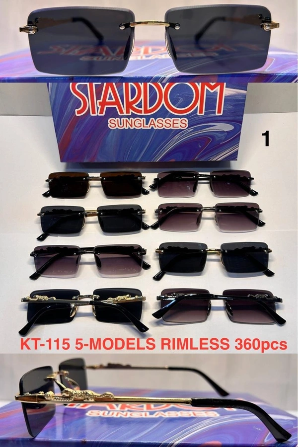 BIJKART MENS MULTI COLOR HEAVY  QUALITY RIMLESS SUNGLASS - FREE SIZE, 12
