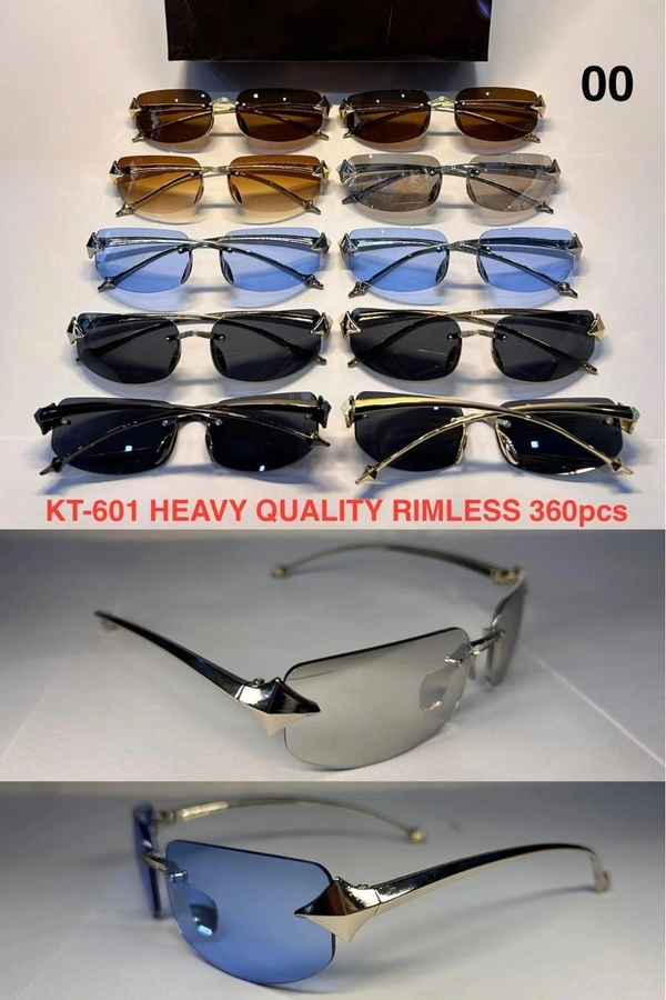 BIJKART MENS MULTI COLOR  HEAVY QUALITY RIMLESS SUNGLASS - FREE SIZE, 12