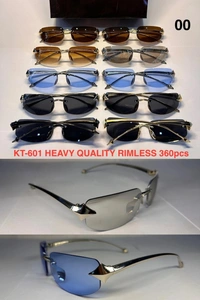 BIJKART MENS MULTI COLOR  HEAVY QUALITY RIMLESS SUNGLASS - FREE SIZE, 12