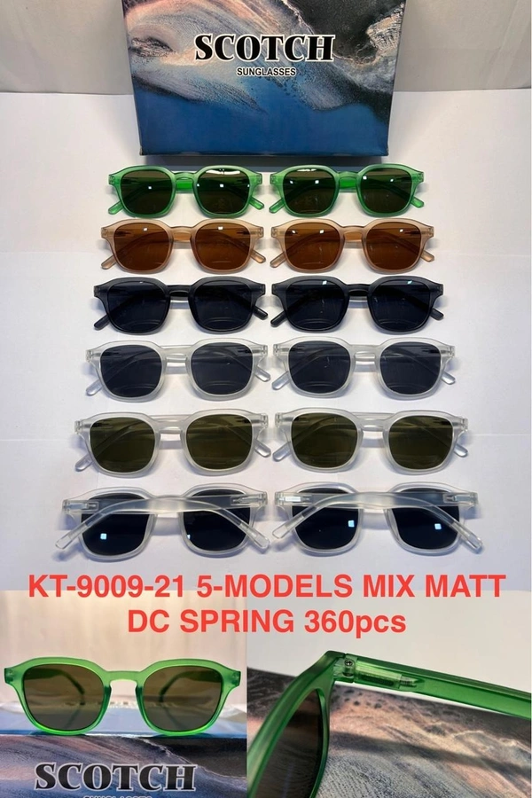 BIJKART MENS MULTI COLOR MIX MAT DC SPRING SUNGLASS - FREE SIZE, 12