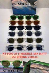BIJKART MENS MULTI COLOR MIX MAT DC SPRING SUNGLASS - FREE SIZE, 12