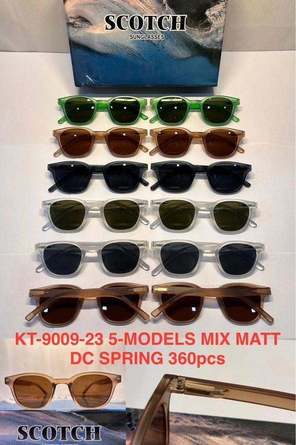 BIJKART MENS MULTI COLOR MIX MAT DC SPRING SUNGLASS - FREE SIZE, 12