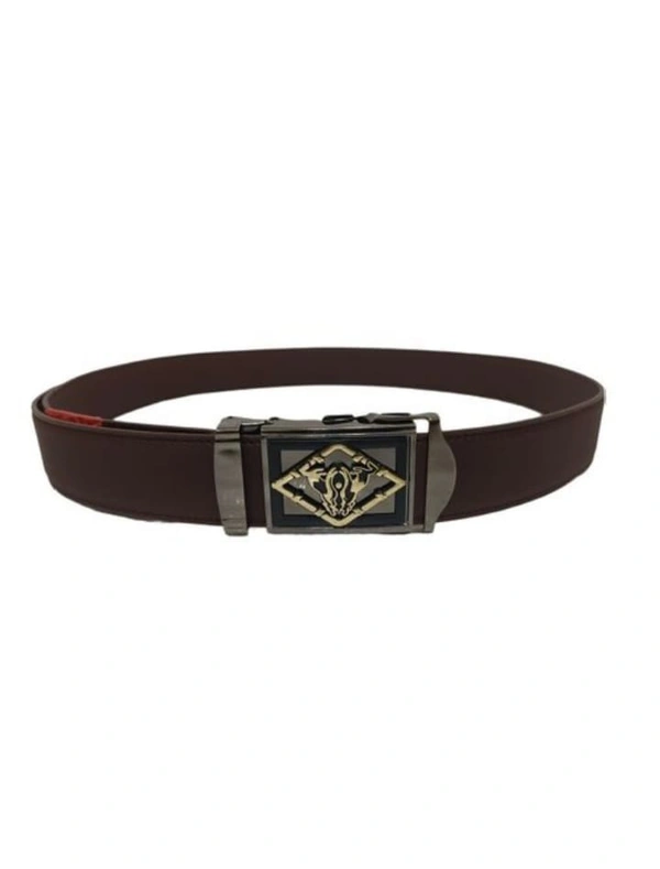 BIJKART MENS PU LEATHER HEAVY QUALITY BROWWN COLOR BELT - FREE SIZE, 6