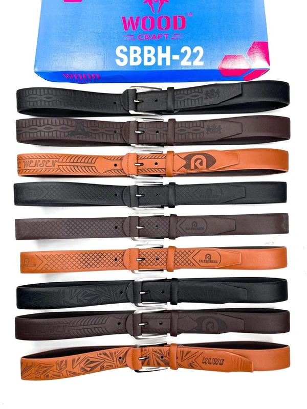 BIJKART MENS LEATHER PREMIUM QUALITY MULTI COLOR MULTI DESIGN BELT - FREE SIZE, 12