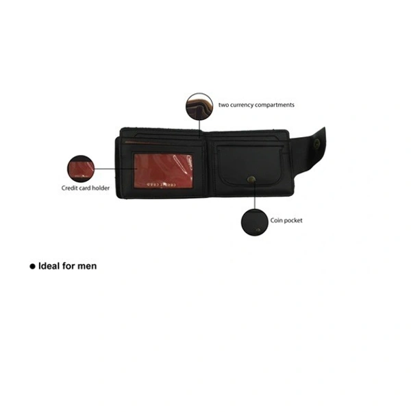 Mens  2 Fold Mix Color Pu Leather Wallet - Free, 6