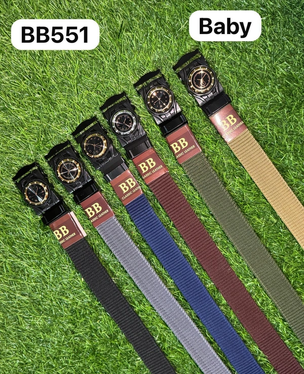 Baby  Canvas Nylon Fabric  Multi  Color Mix Deign   Auto Lock Buckle  Belt - Free, 12