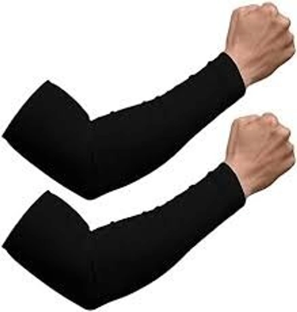 BIJKART  COTTON BLACK COLOR POUCH HANDSLEEVES  - FREE SIZE, 10