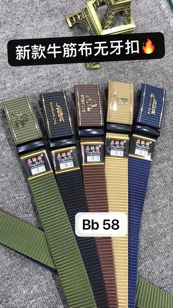 Men'S   Canvas Nylon Fabric  Multi  Color Mix Deign   Auto Lock Buckle  Belt Size- Length-Over Size-Width-40Mm - 40 mm, 12