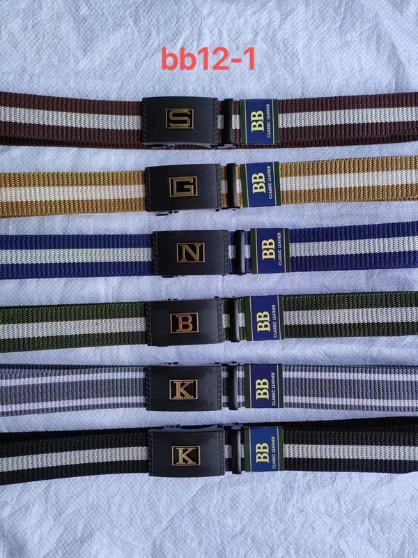Men'S  Canvas Nylon Fabric  Multi  Color Mix Deign  Auto Lock  Buckle  Belt - Free, 12