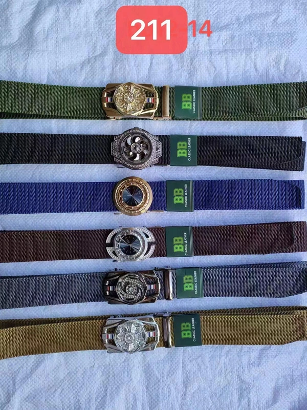 Men'S   Canvas Nylon Fabric  Multi  Color Mix Deign   Auto Lock Buckle  Belt Size- Length-Over Size-Width-40Mm - 40 mm, 12