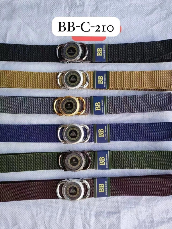 Men'S   Canvas Nylon Fabric  Multi  Color Mix Deign   Auto Lock Buckle  Belt Size- Length-Over Size-Width-40Mm - 40 mm, 12