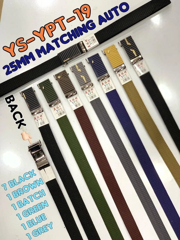 Men'S   Canvas Nylon Fabric  Multi  Color Mix Deign   Auto Lock Buckle  Belt - Free, 12