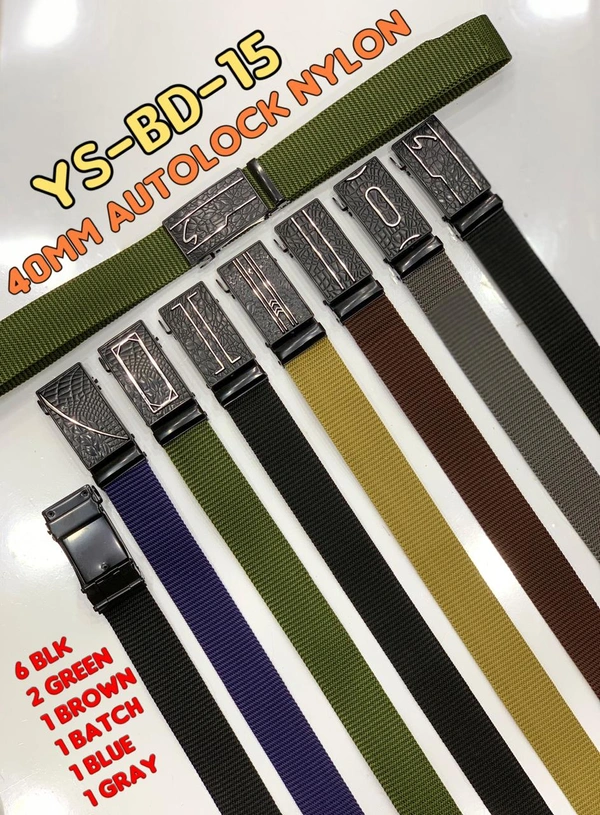 Men'S   Canvas Nylon Fabric  Multi  Color Mix Deign   Auto Lock Buckle  Belt Size- Length-Over Size-Width-40Mm - 40 mm, 12