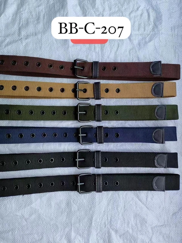 Men'S  Canvas Nylon Fabric  Multi  Color Mix Deign  Roller Kanta Buckle  Belt - Free, 12