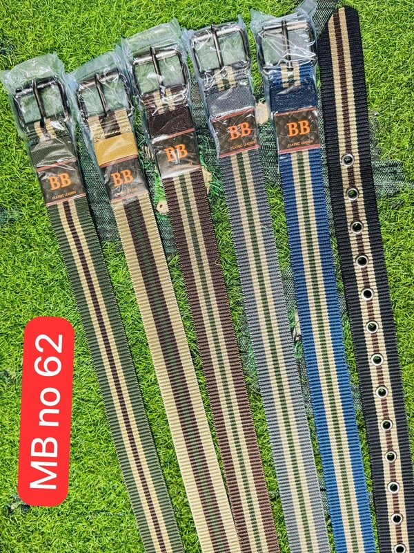 Men'S  Canvas Nylon Fabric  Multi  Color Mix Deign  Roller Kanta Buckle  Belt - Free, 12