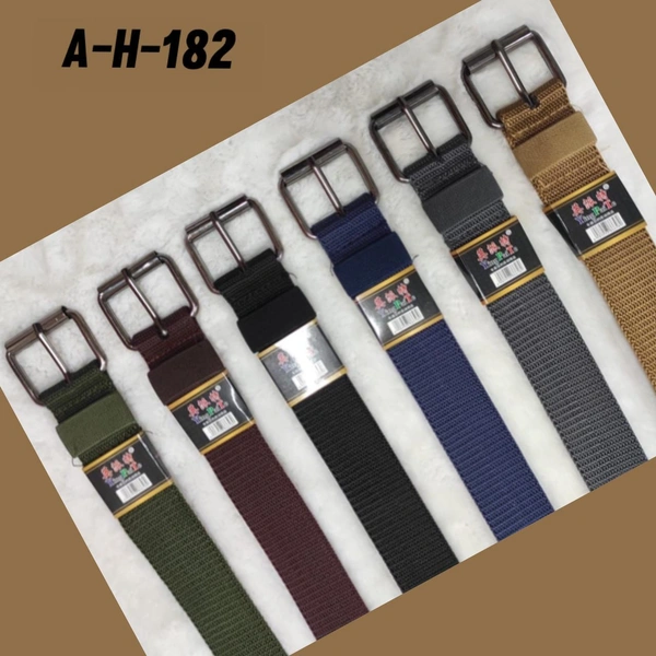 Men'S  Canvas Nylon Fabric  Multi  Color Mix Deign  Roller Kanta Buckle  Belt - Free, 12