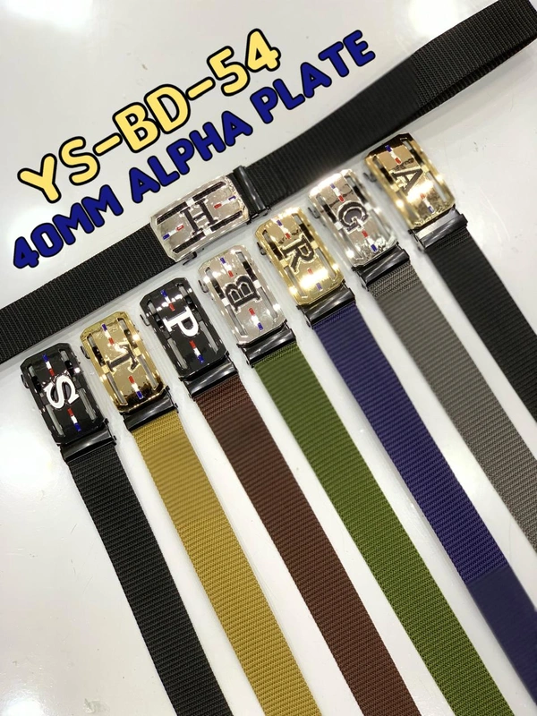 Men'S   Canvas Nylon Fabric  Multi  Color Mix Design Alpha Plate   Auto Lock Buckle  Belt Size- Length-Over Size-Width-40Mm - 40 mm, 12