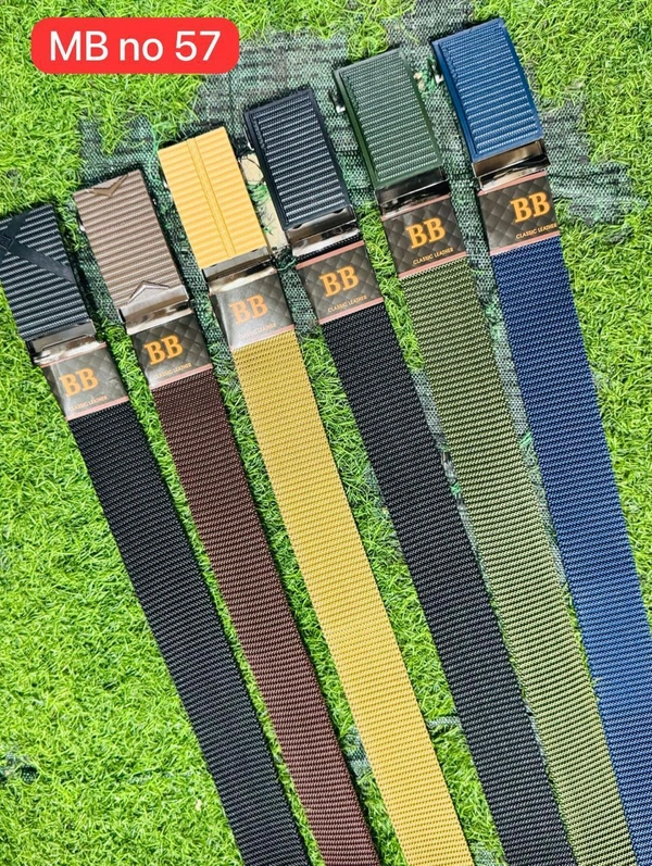 Men'S   Canvas Nylon Fabric  Multi  Color Mix Design  Auto Lock Buckle  Belt Size- Length-Over Size-Width-40Mm - 40 mm, 12