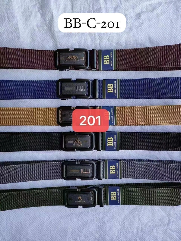 Men'S   Canvas Nylon Fabric  Multi  Color Mix Design  Auto Lock Buckle  Belt Size- Length-Over Size-Width-40Mm - 40 mm, 12