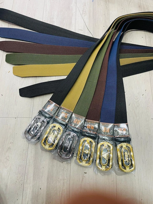 Men'S   Canvas Nylon Fabric  Multi  Color Mix Design  Auto Lock Buckle  Belt Size- Length-Over Size-Width-40Mm - 40 mm, 12