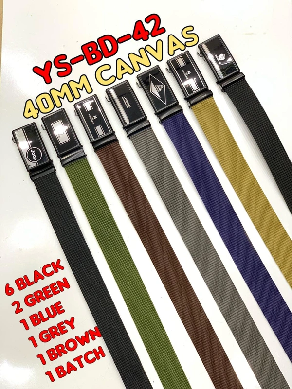 Men'S   Canvas Nylon Fabric  Multi  Color Mix Design  Auto Lock Buckle  Belt Size- Length-Over Size-Width-40Mm - 40 mm, 12