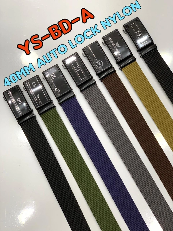 Men'S   Canvas Nylon Fabric  Multi  Color Mix Design  Auto Lock Buckle  Belt Size- Length-Over Size-Width-40Mm - 40 mm, 12