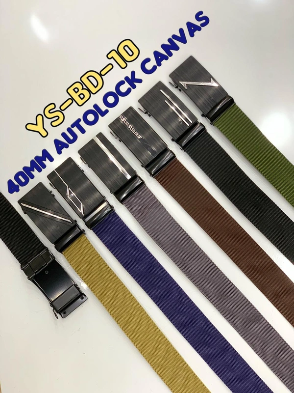Men'S   Canvas Nylon Fabric  Multi  Color Mix Design  Auto Lock Buckle  Belt Size- Length-Over Size-Width-40Mm - 40 mm, 12
