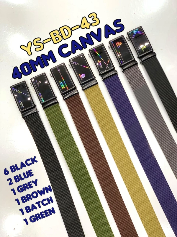 Men'S   Canvas Nylon Fabric  Multi  Color Mix Design  Auto Lock Buckle  Belt Size- Length-Over Size-Width-40Mm - 40 mm, 12