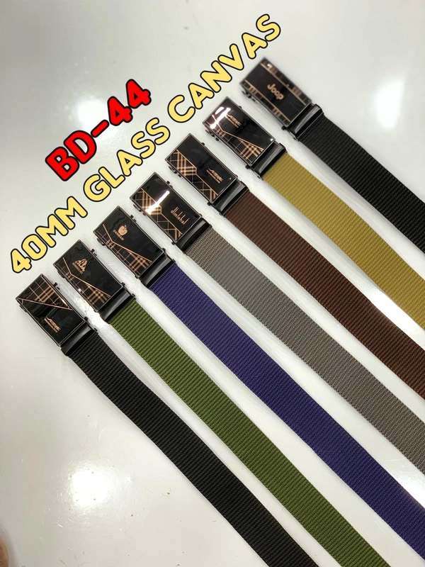 Men'S   Canvas Nylon Fabric  Multi  Color Mix Design Glass  Auto Lock Buckle  Belt Size- Length-Over Size-Width-40Mm - 40 mm, 12