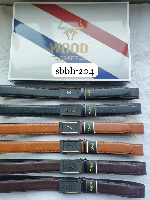 Mens China Imported Mix Color  Pu Leather Griper Belt Printing & Design On The Buckle Will Be Mix - Free, 12