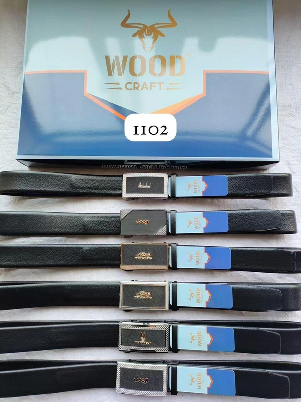 Mens China Imported Mix Color  Pu Leather Griper Belt Printing & Design On The Buckle Will Be Mix - Free, 12
