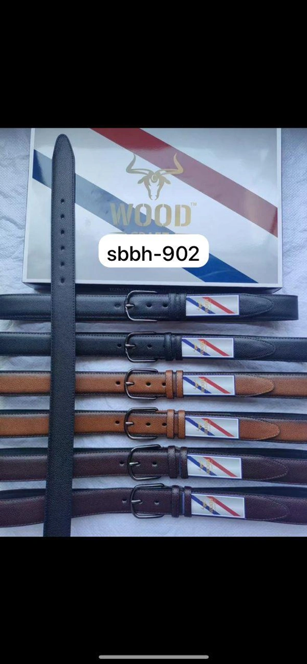 Mens China Imported  Pu Leather Mix   Color Kanta Buckle Belt - Free, 12