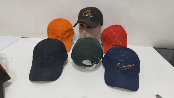 Mens Embrodary Indian Flaxi Fit Material Cap  Color - Mix Color Pack  Fitting - Steel Buckle - Free, 6