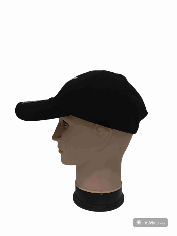 Mens Indian Flaxi Fit Embroidered Logo Caps Color - Black Color Pack Fitting - Steel Buckle - Free, 6