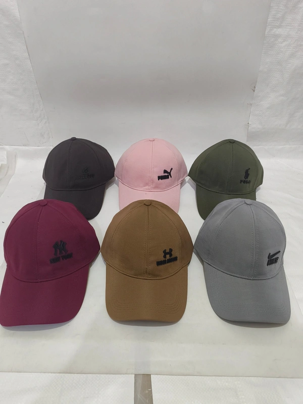 Mens Rubber Printed Flaxi Fit Material Mix Color Cap - Free, 6