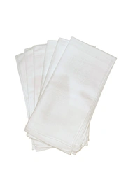 Mens Cotton White Color Vip Handkerchief - 12
