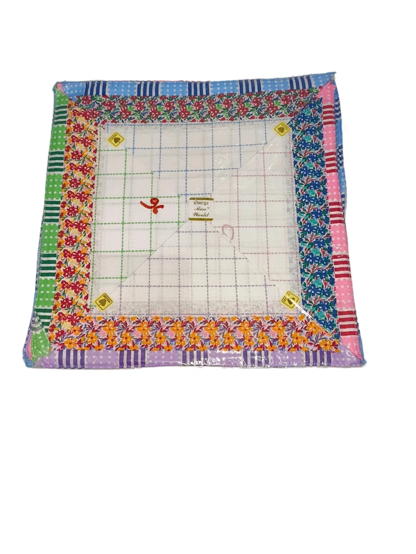 Cotton Multi Color Multi Prints Colorful Hankies - 12