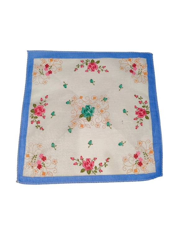 Cotton Multi Color Multi Printed Colorful Hankies Set Of 12 - 12
