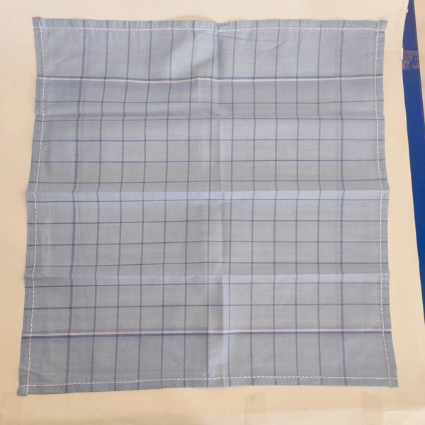 Mens Cotton Check Multi Color Handkerchief Stripes - 12