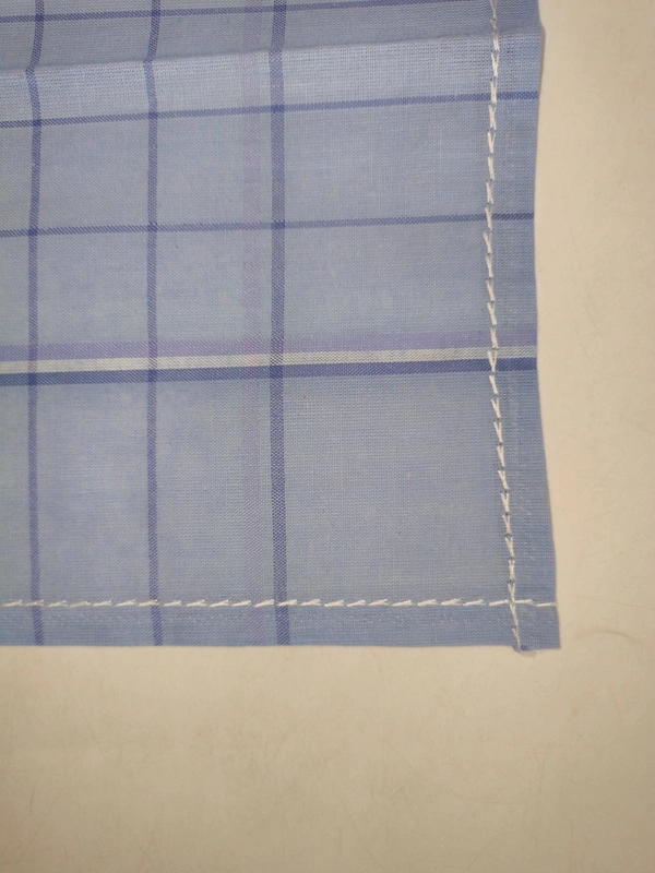 Mens Cotton Check Multi Color Handkerchief Stripes - 12
