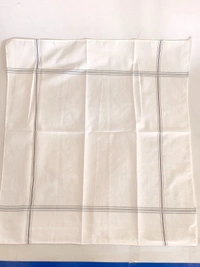 Mens Cotton White Check Super Quality Handkerchief - 12