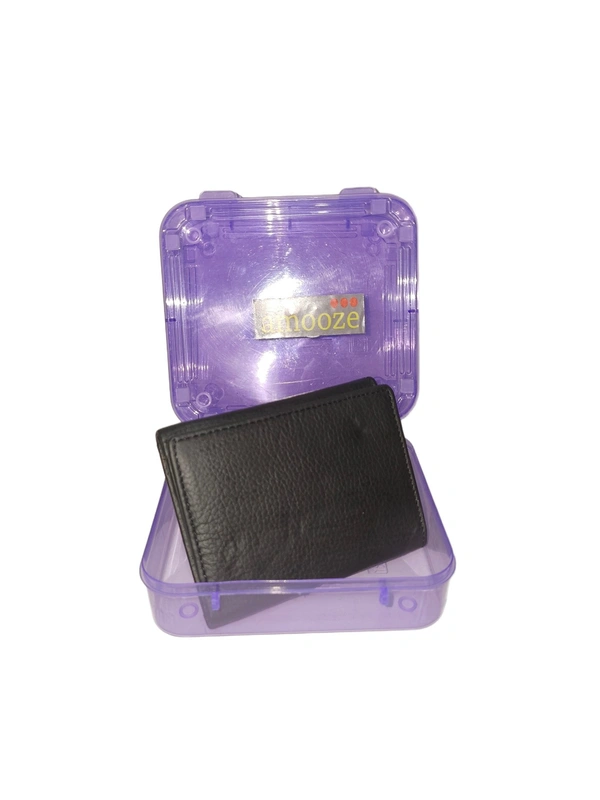 Mens  Genuine Leather 2 Fold 3 Fold And Book Fold Multi Desing Mix Color Wallets With Plastic Box Packing - Free, 6