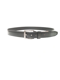 35 Mm P2C Fancy Design Mens Genuine Leather Black Color Belt - 35 MM, 12