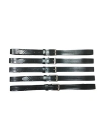 35 Mm P2C Fancy Design Mens Genuine Leather Black Color Belt - 35 MM, 12