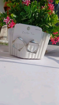 Triangle Earrings Silver 