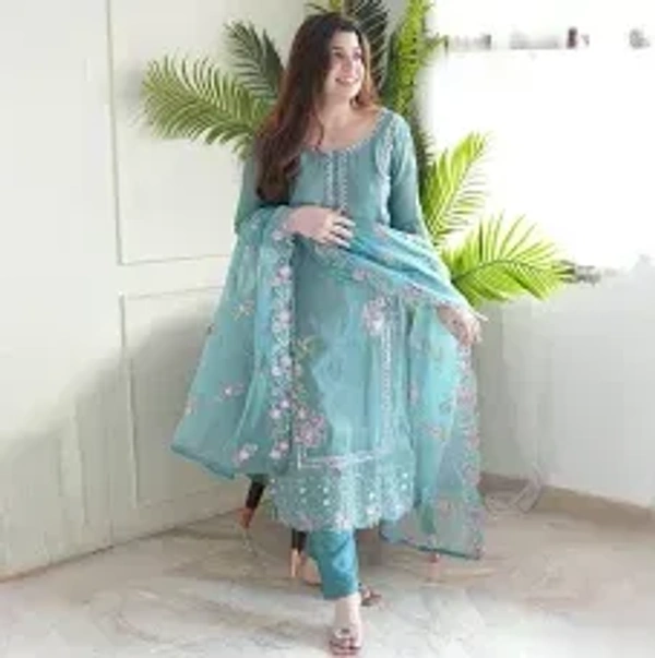 CANY BANI 'Cany Bani Multi Chanderi Kurta Sets' - XL,X,M, Elf Green