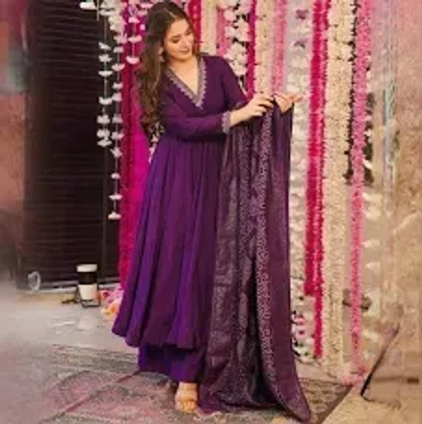 'CANY BANI' Cany Bani Multi Chanderi Kurta Sets' - XL,X,M,S,, Navy Blue