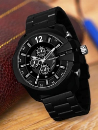 Frank time best watch for men original quality - Black