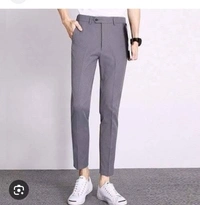 Kanol Men'Regular Fit Solid Formal Pants, Button clouser - X,L,M,XL,S, Gray
