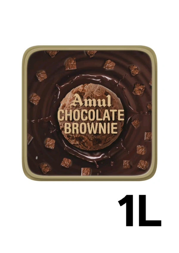 Amul Chocolate Brownie Ice Cream Tub1L